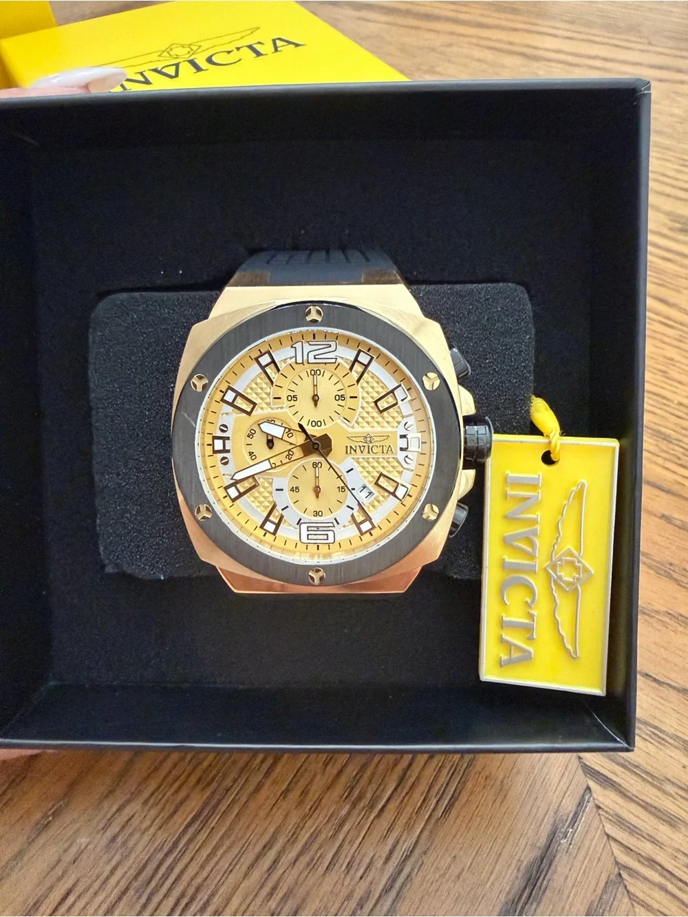 Invicta Racing Turbo Men's Gold Chronograph Watch